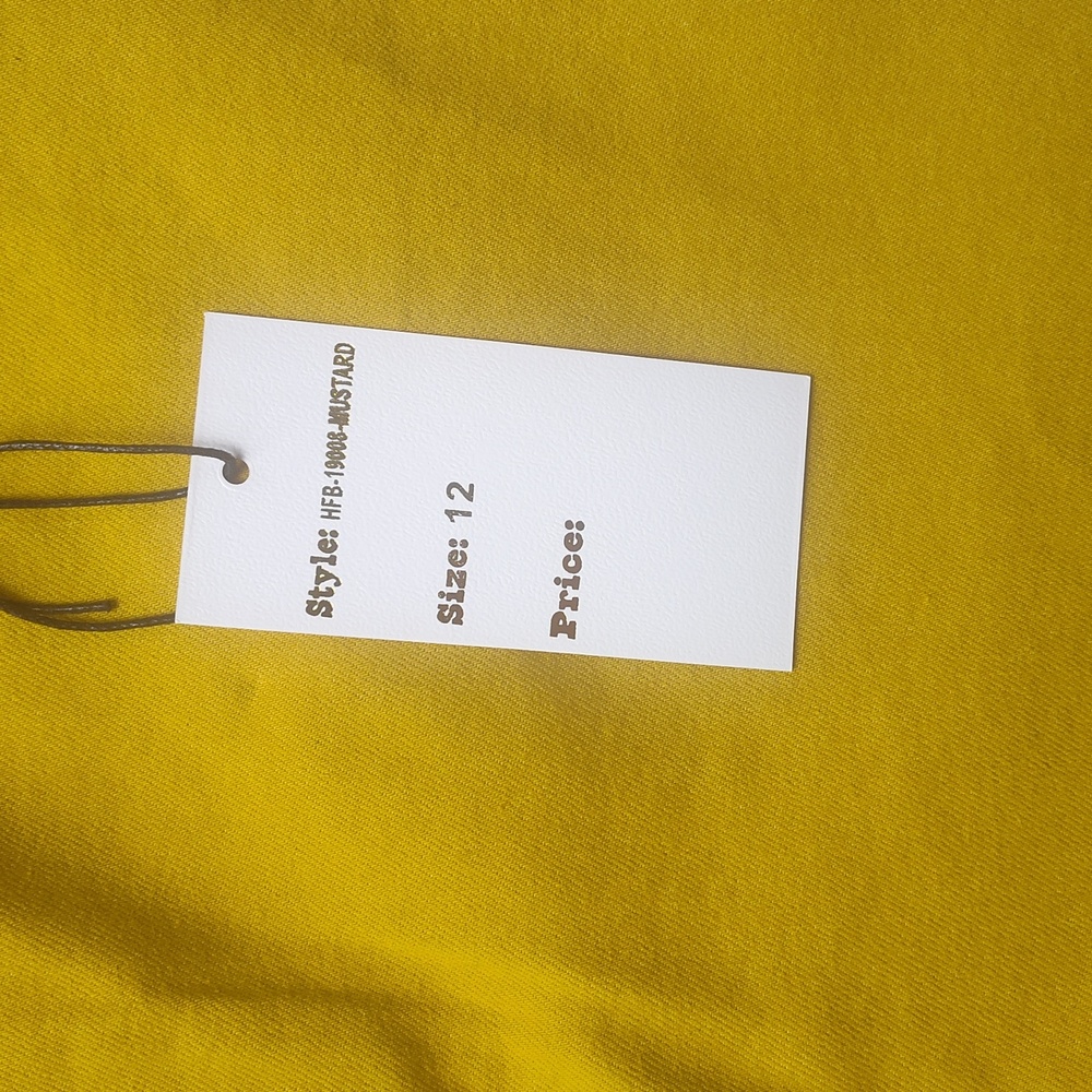 Home Folk Mustard Yellow Wide Flare Women's Pants Size 12 NWT Bell bottom - Picture 5 of 16